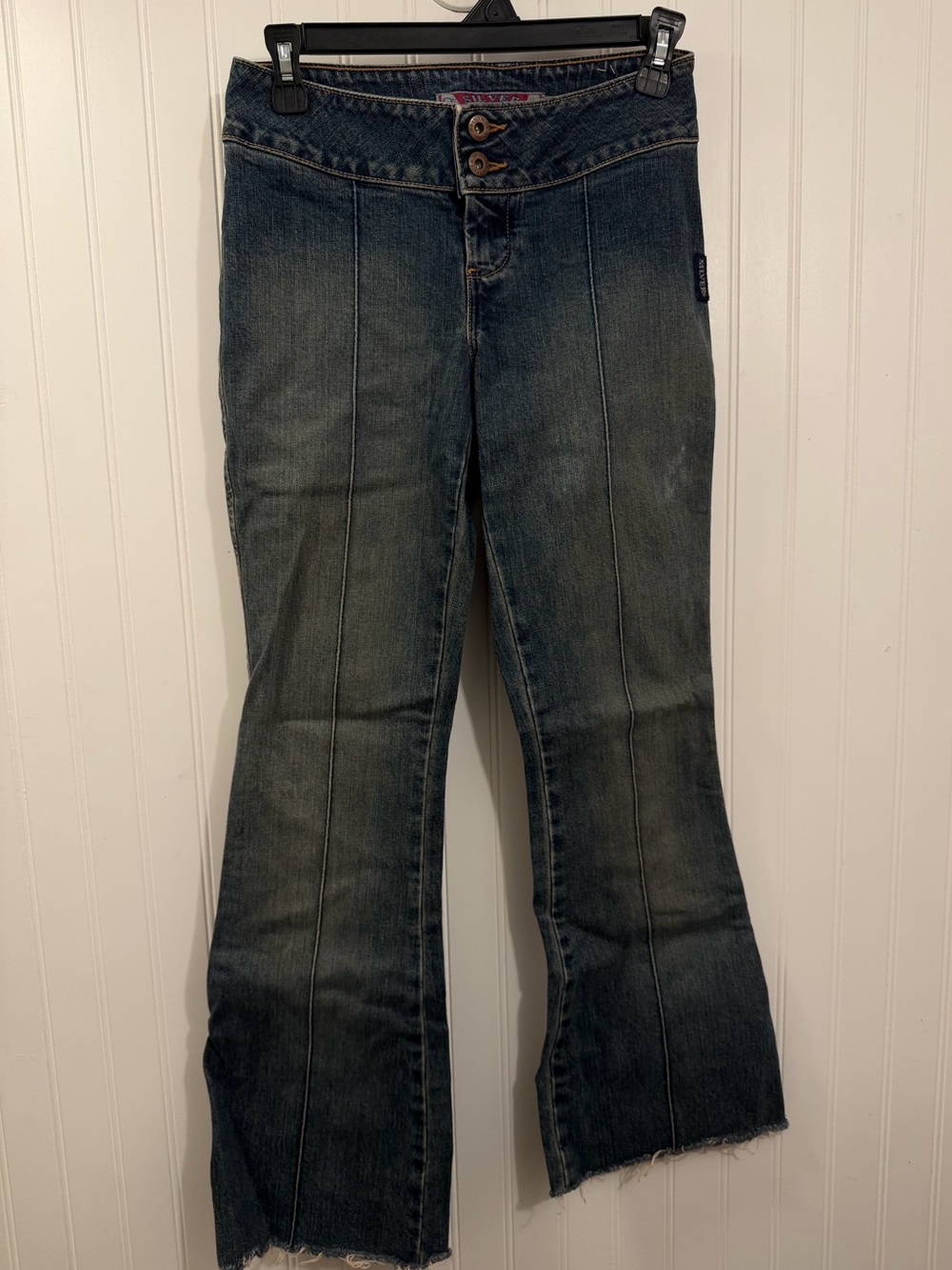 vintage faded blue washed denim jeans